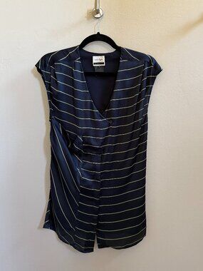 Under.Ligne by Doo.Ri Striped Draped Back Top
